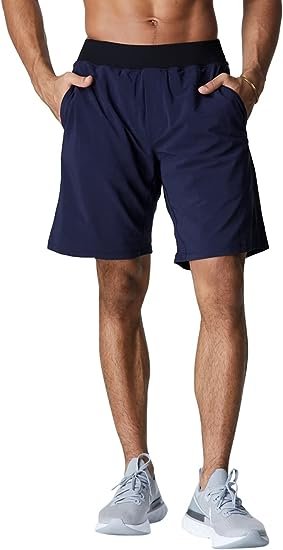 Men's Short Lightweight Athletic Shorts with Zip Pockets